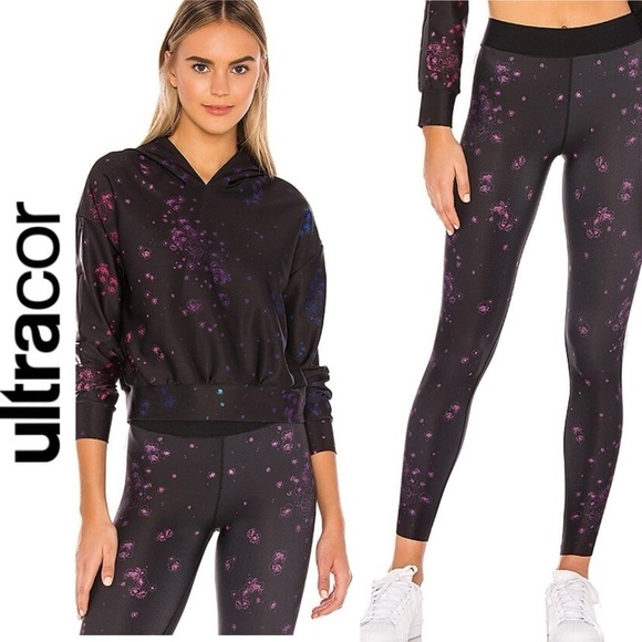 Ultracor Serendipity Pink Patent Cropped Hoodie and Sprinter High Leggin… - Picture 1 of 15